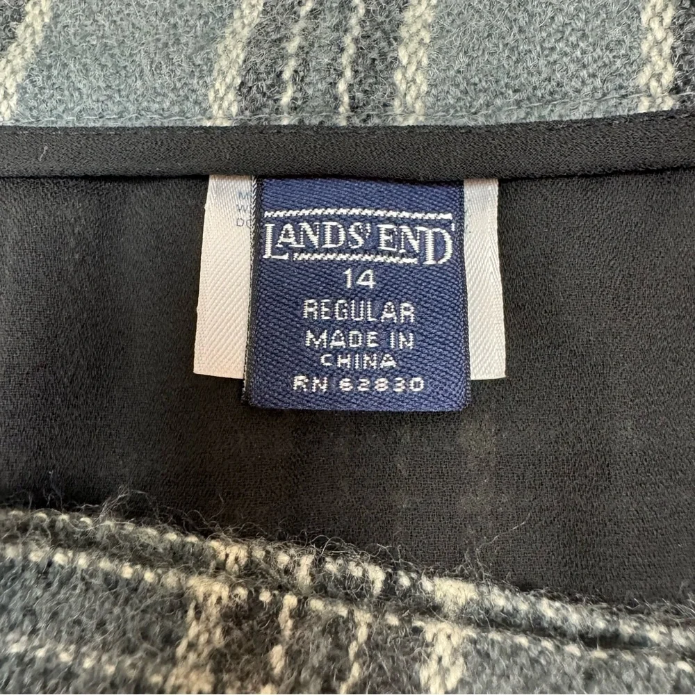 Lands End Blanket Wrap Skirt Plaid Women’s Size 14 Preppy Academia